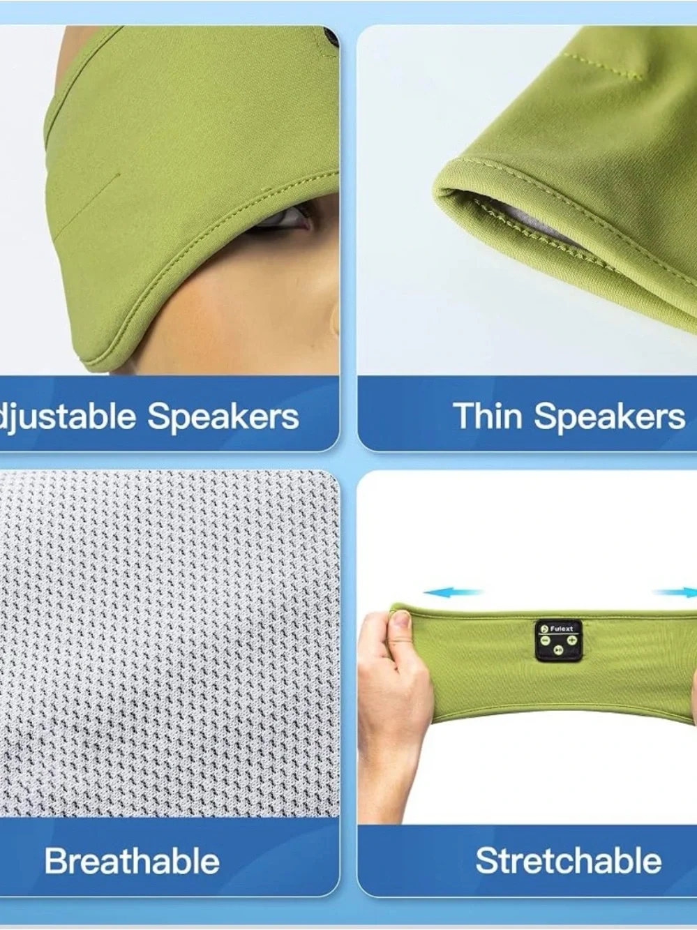This Fulext sleep headband includes integrated Bluetooth speakers